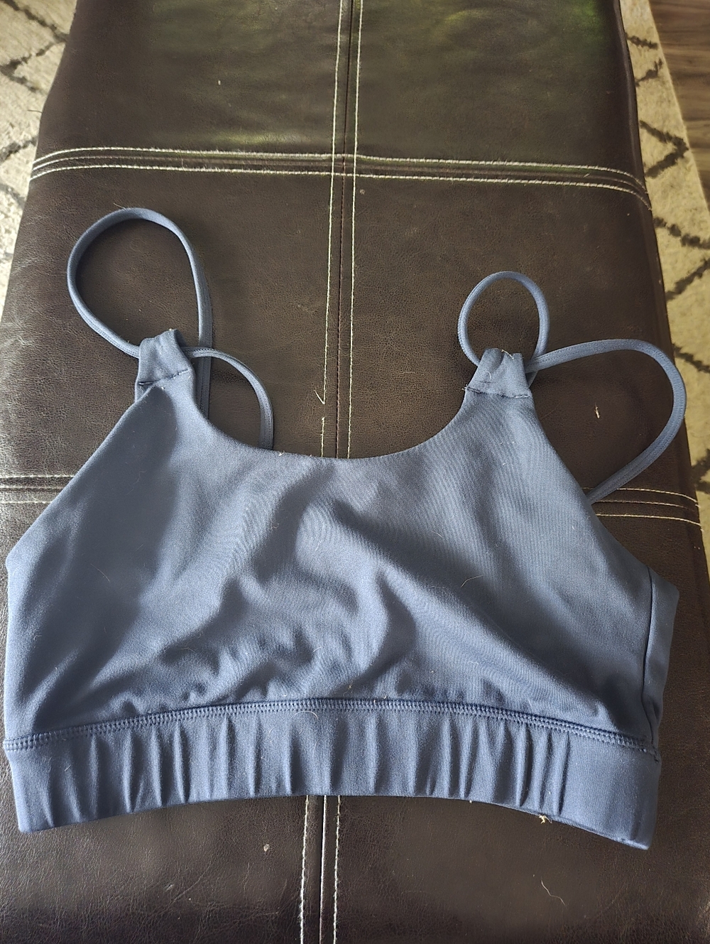 Ethos Navy Blue Strappy Crop Top Size M